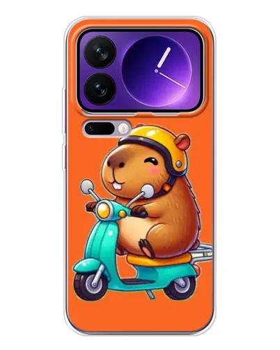 Чехол для Xiaomi 17 Pro Max с картинкой «Капибара на скутере»