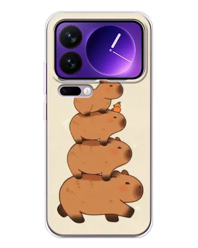 Чехол для Xiaomi 17 Pro Max с картинкой «Башня из капибар»