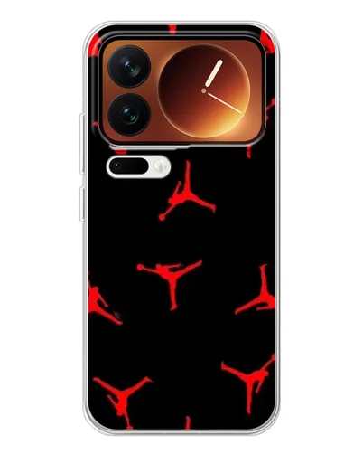 Чехол для Xiaomi 17 Pro с картинкой «Jordan Red Pattern» Чехол для Xiaomi 17 Pro с картинкой «Jordan Red Pattern»