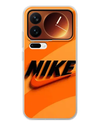 Чехол для Xiaomi 17 Pro с картинкой «Оранжевый драйв Nike»