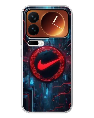 Чехол для Xiaomi 17 Pro с картинкой «Техногенный стиль Nike»