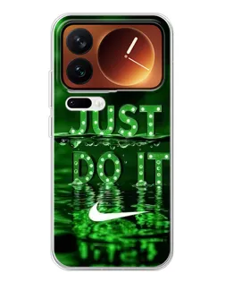 Чехол для Xiaomi 17 Pro с картинкой «Зеленый неоновый Nike»