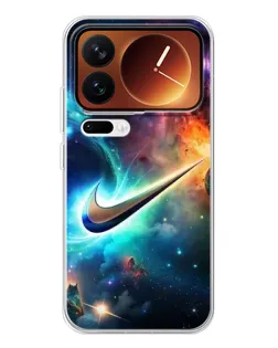 Чехол для Xiaomi 17 Pro с картинкой «Космический Nike Swoosh»