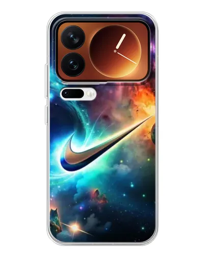 Чехол для Xiaomi 17 Pro с картинкой «Космический Nike Swoosh»
