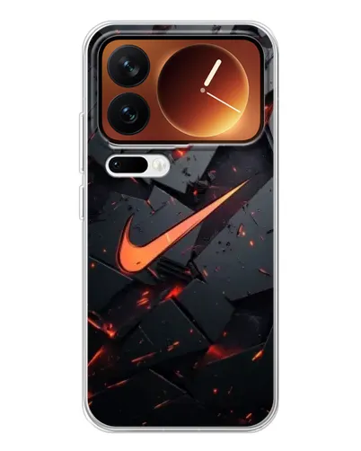 Чехол для Xiaomi 17 Pro с картинкой «Nike — эффект разломов»