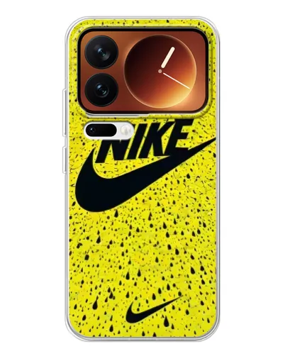 Чехол для Xiaomi 17 Pro с картинкой «Желтый текстурный Nike»