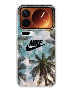Чехол для Xiaomi 17 Pro с картинкой «Тропический принт Nike»