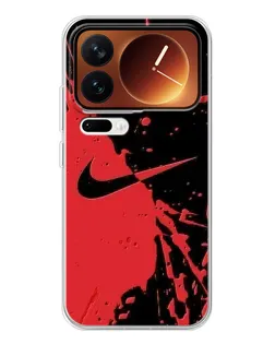Чехол для Xiaomi 17 Pro с картинкой «Красные брызги Nike»