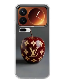 Чехол для Xiaomi 17 Pro с картинкой «Красное яблоко LV»