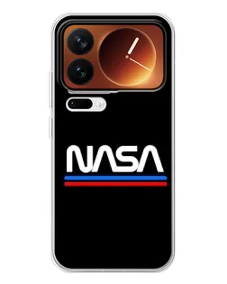 Чехол для Xiaomi 17 Pro с картинкой «NASA — классика Red Blue»