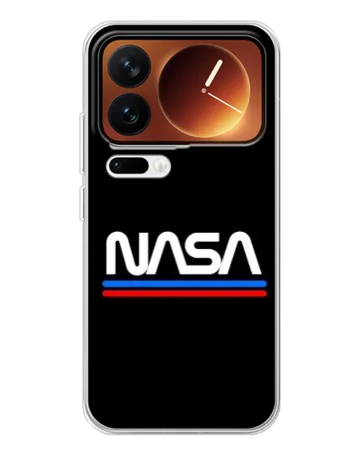 Чехол для Xiaomi 17 Pro с картинкой «NASA — классика Red Blue»
