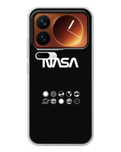 Чехол для Xiaomi 17 Pro с картинкой «NASA — технический принт»