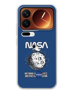 Чехол для Xiaomi 17 Pro с картинкой «NASA — лунная миссия»