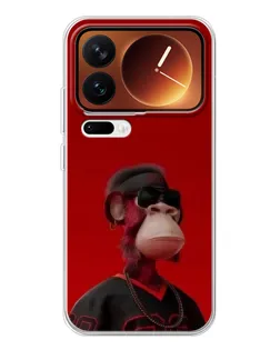 Чехол для Xiaomi 17 Pro с картинкой «Bored Ape в красном»
