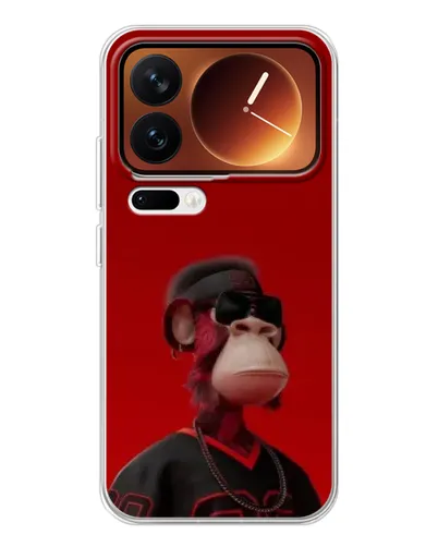 Чехол для Xiaomi 17 Pro с картинкой «Bored Ape в красном»