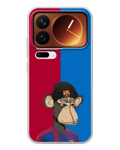 Чехол для Xiaomi 17 Pro с картинкой «Bored Ape — фанат Барсы»
