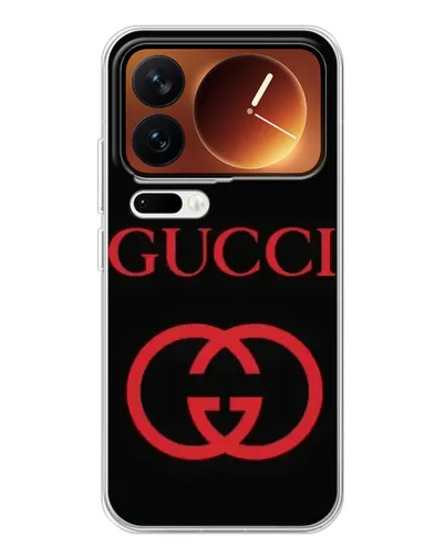 Чехол для Xiaomi 17 Pro с картинкой «Gucci — красный логотип»