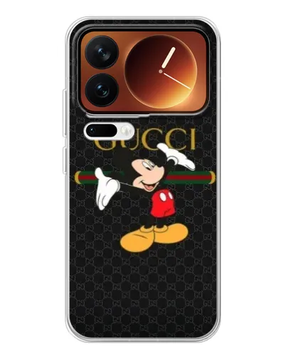 Чехол для Xiaomi 17 Pro с картинкой «Микки Маус Gucci»