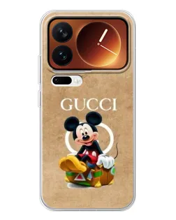 Чехол для Xiaomi 17 Pro с картинкой «Микки Маус Gucci — крафт»