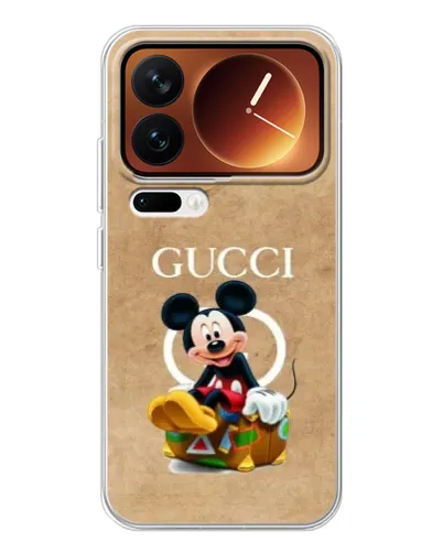 Чехол для Xiaomi 17 Pro с картинкой «Микки Маус Gucci — крафт»