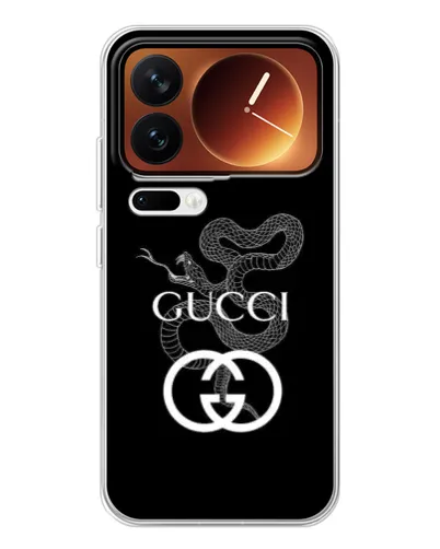 Чехол для Xiaomi 17 Pro с картинкой «Gucci — серебряная змея»