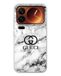 Чехол для Xiaomi 17 Pro с картинкой «Gucci — мраморный шик»