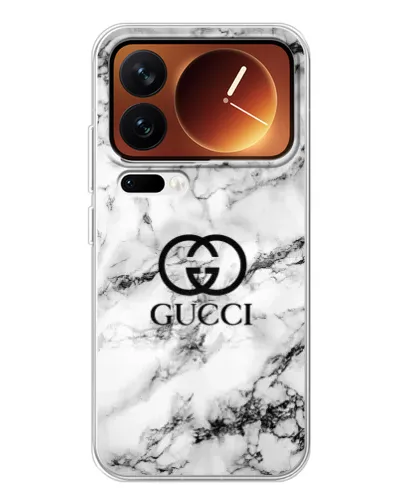 Чехол для Xiaomi 17 Pro с картинкой «Gucci — мраморный шик»