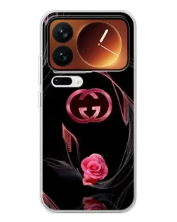 Чехол для Xiaomi 17 Pro с картинкой «Gucci — неоновая роза»