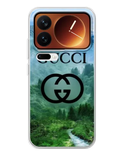 Чехол для Xiaomi 17 Pro с картинкой «Gucci — горный пейзаж»