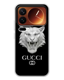 Чохол для Xiaomi 17 Pro з картинкою «Gucci — срібний лев»