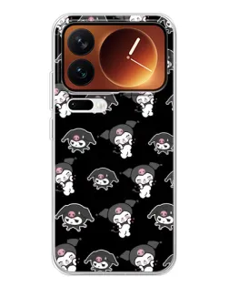 Чохол для Xiaomi 17 Pro з картинкою «Чорний паттерн Kuromi»