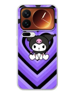Чохол для Xiaomi 17 Pro з картинкою «Kuromi та фіолетові серця»