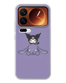 Чохол для Xiaomi 17 Pro з картинкою «Kuromi на ліловому фоні»