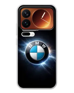 Чехол для Xiaomi 17 Pro с картинкой «BMW — неоновое сияние»