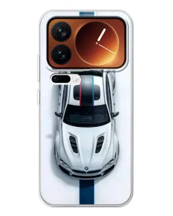 Чехол для Xiaomi 17 Pro с картинкой «Вид сверху — BMW M»