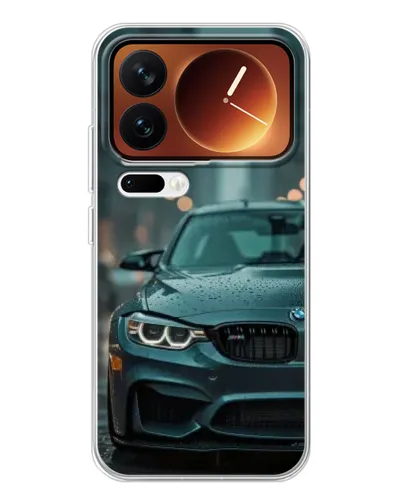 Чехол для Xiaomi 17 Pro с картинкой «BMW в огнях города»