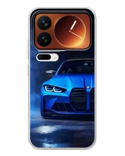 Чехол для Xiaomi 17 Pro с картинкой «Голубая BMW M4»