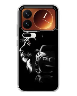 Чехол для Xiaomi 17 Pro с картинкой «BMW и лев»