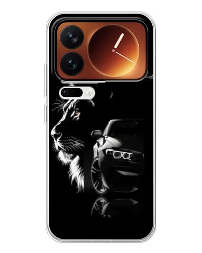 Чехол для Xiaomi 17 Pro с картинкой «BMW и лев»
