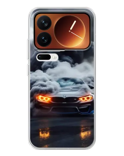Чехол для Xiaomi 17 Pro с картинкой «BMW в дыму»