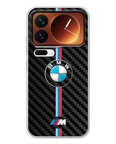 Чехол для Xiaomi 17 Pro с картинкой «Эмблема BMW и карбон»
