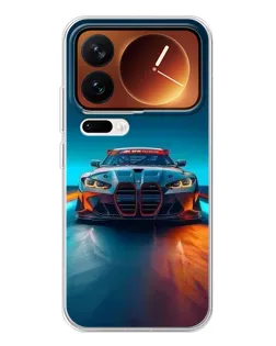 Чехол для Xiaomi 17 Pro с картинкой «BMW — огни неона» Чехол для Xiaomi 17 Pro с картинкой «BMW — огни неона»