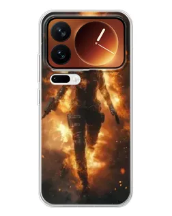 Чехол для Xiaomi 17 Pro с картинкой «BMW — скорость в дожде»