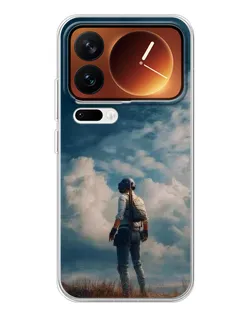 Чехол для Xiaomi 17 Pro с картинкой «Герой PUBG на скале»