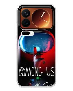 Чехол для Xiaomi 17 Pro с картинкой «Красный импостер — макро»