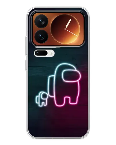 Чехол для Xiaomi 17 Pro с картинкой «Among Us неон-арт»