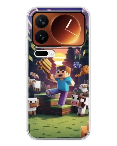 Чехол для Xiaomi 17 Pro с картинкой «Стив на ферме»