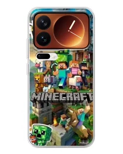 Чехол для Xiaomi 17 Pro с картинкой «Замок Minecraft»