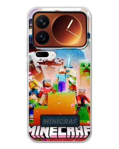 Чехол для Xiaomi 17 Pro с картинкой «Minecraft герои игры»