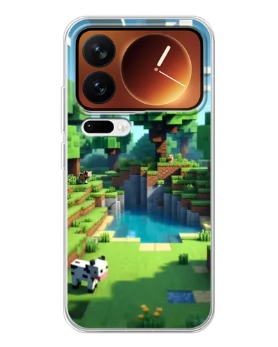 Чехол для Xiaomi 17 Pro с картинкой «Minecraft летний день»